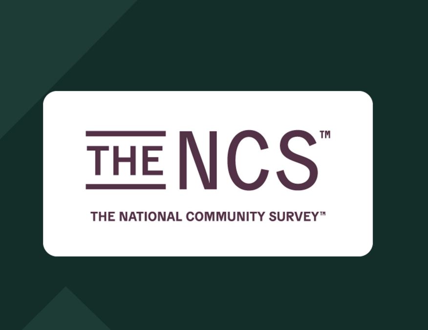 Logo says The NCS, the National Community Survey